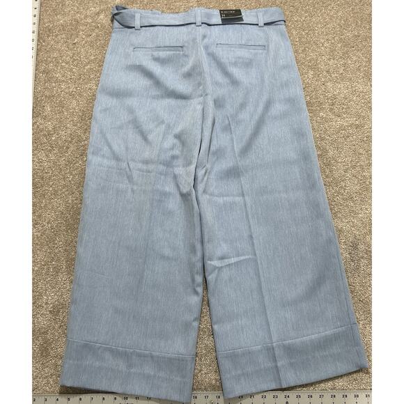 NEW BANANA REPUBLIC Women’s 14 light blue Blake Wide Leg Cropped Pants - Picture 3 of 8